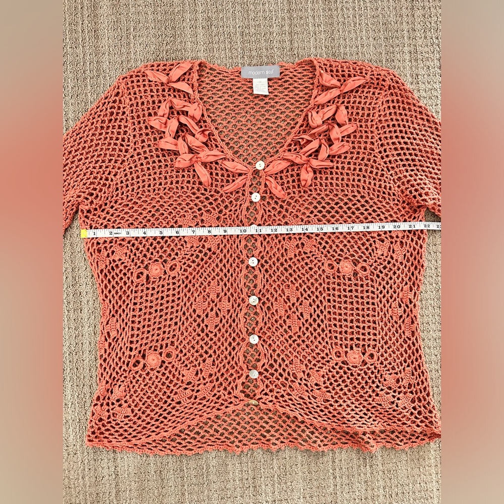 #126 Women’s Modern Soul knitted sweater in a rose color Size 1X. - Picture 5 of 5